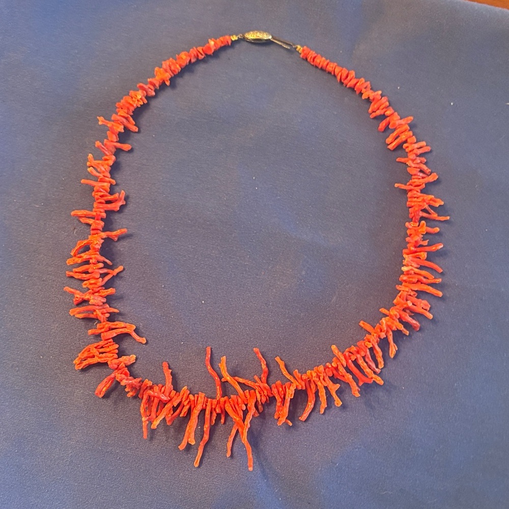 Elegant Red Coral Necklace